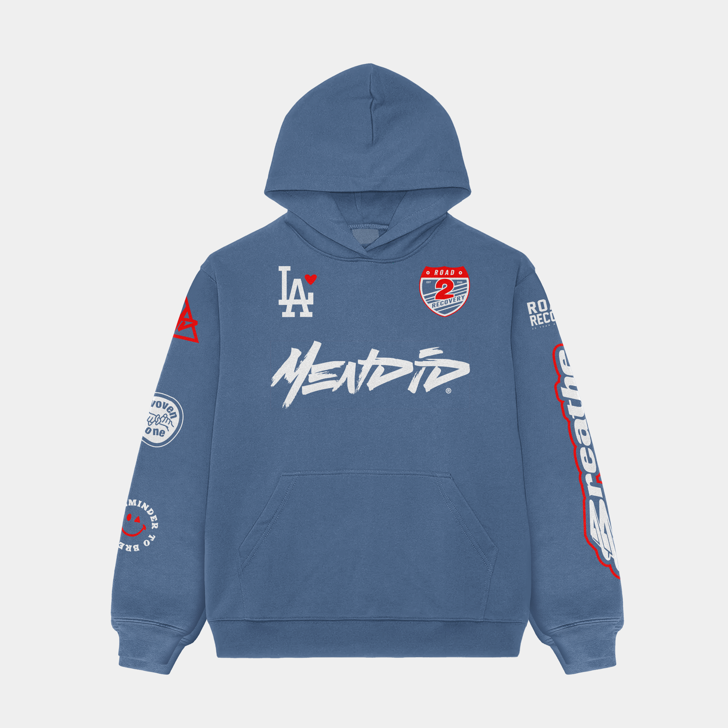 R2R X Mendid Moto Raised Me LA Edition Adult Hoodie – Road 2 Recovery