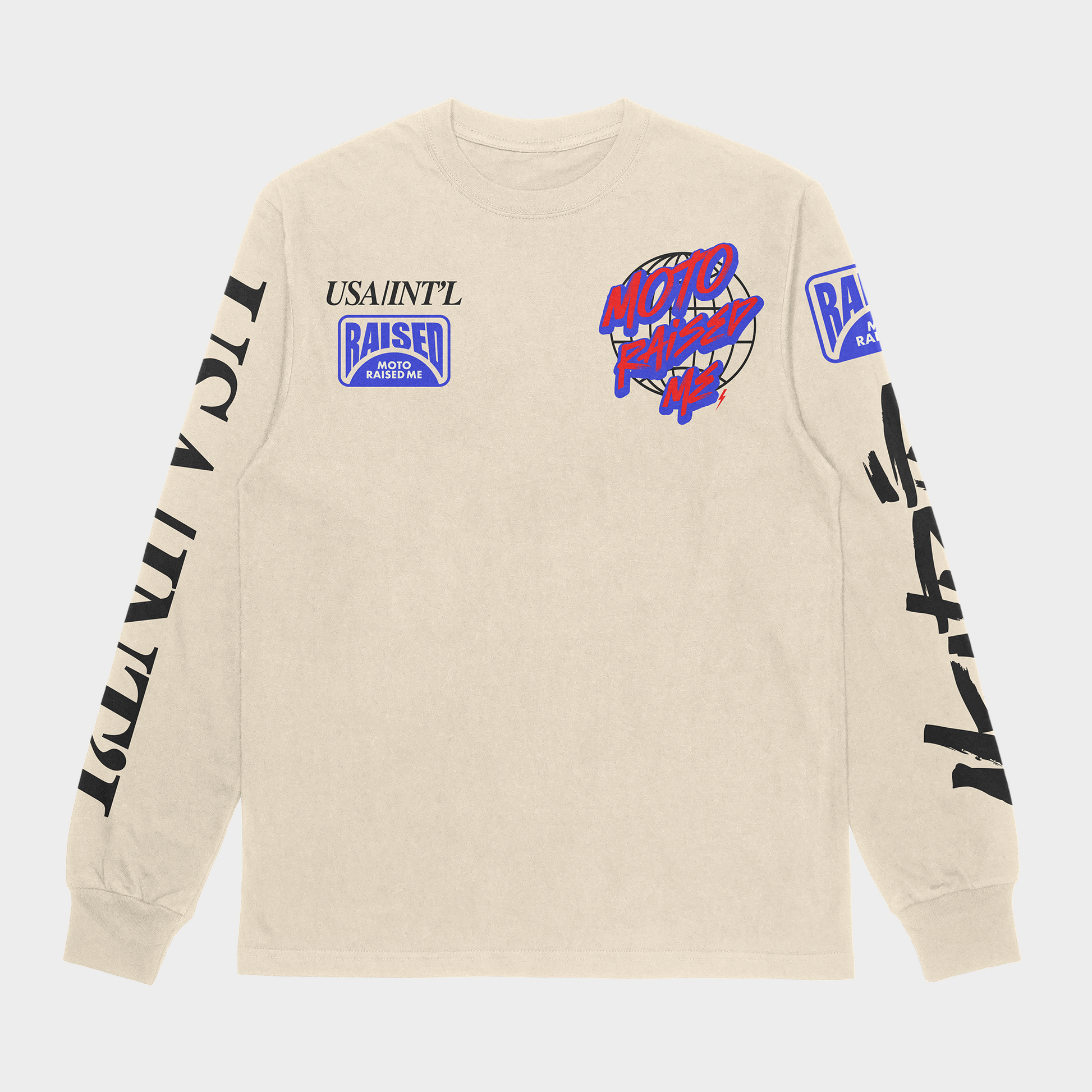Moto Raised Me - Global L/S Tee - Tan (Adult)