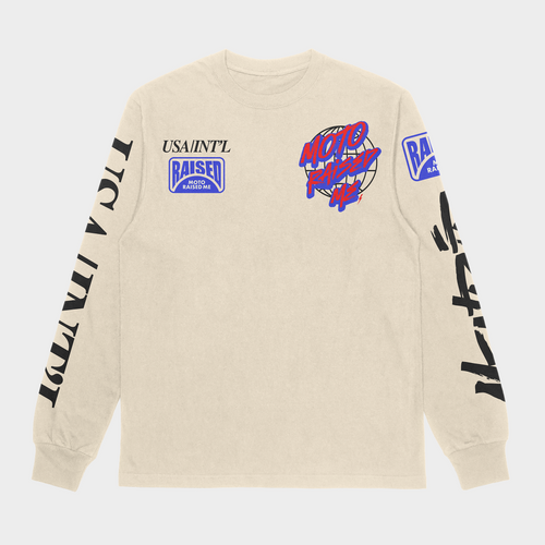 Moto Raised Me - Global L/S Tee - Tan (Adult)