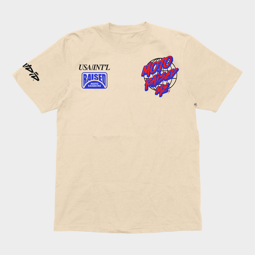 Moto Raised Me - Global S/S Tee - Tan (Adult)