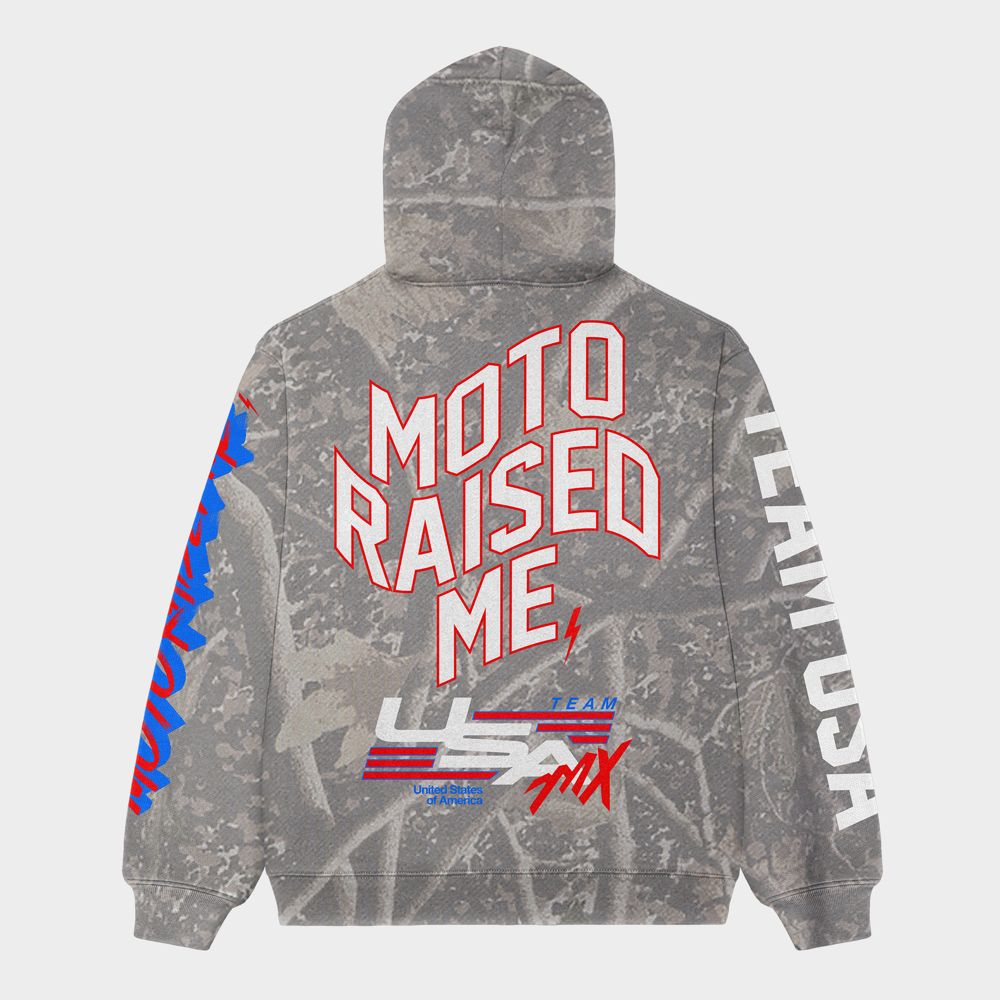 Moto Raised Me - Team USA Hoodie - Camo (Adult)