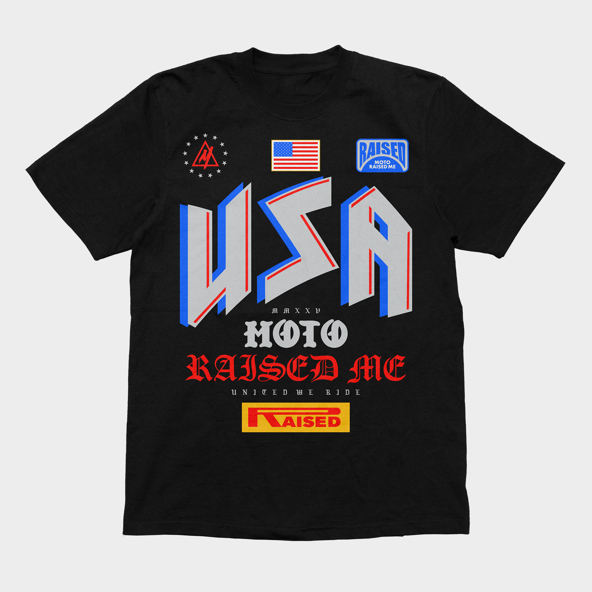 Moto Raised Me - United S/S Tee - Black (Adult)