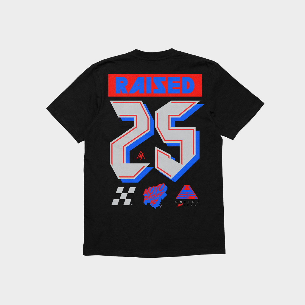 Moto Raised Me - United S/S Tee - Black (Youth)