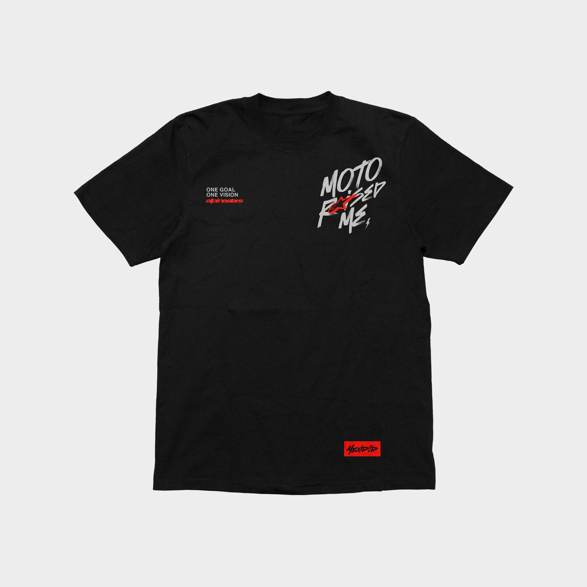 Moto Raised Me -Alpinestars Tee - Black (Youth)