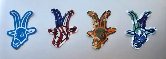 "USA Flag" Goat Sticker - Image 2