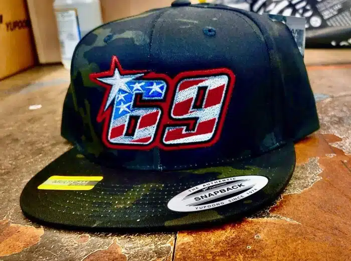 Limited Edition Nicky Hayden 69 Memorial Snapback Hat- Black Camo