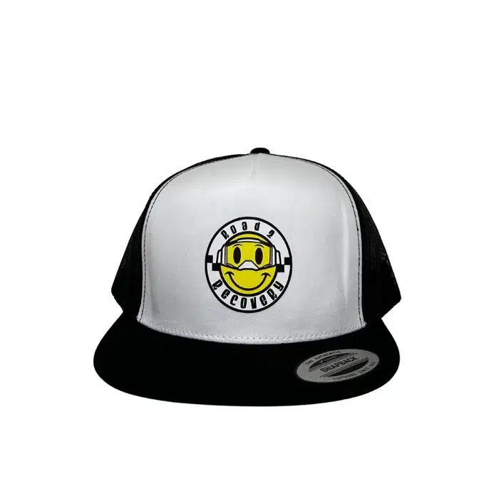 Moto-Smiley Trucker Hat Front