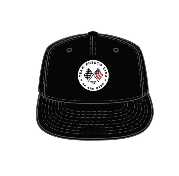 Team Puerto Rico Black Trucker Snapback- Black