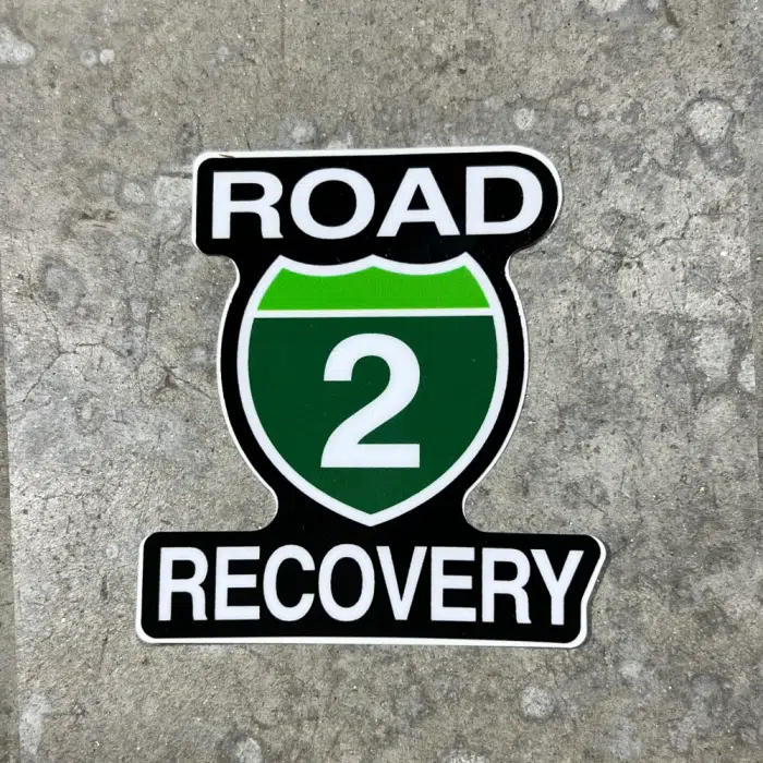 Small White and Black R2R Support Sticker