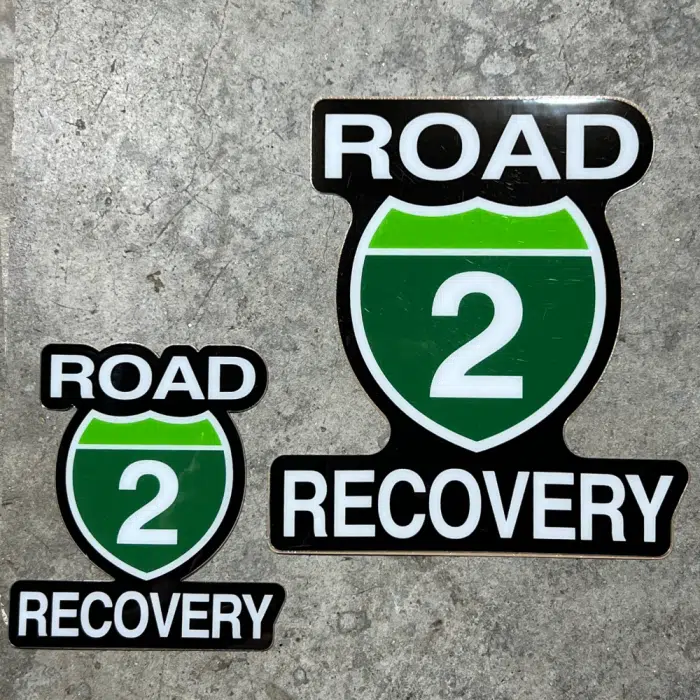 Small White and Black R2R Support Sticker - Image 3