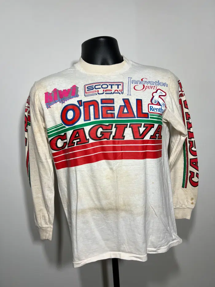 Doug Dubach 1987 Autographed Race Worn Cagiva Jersey - Image 2